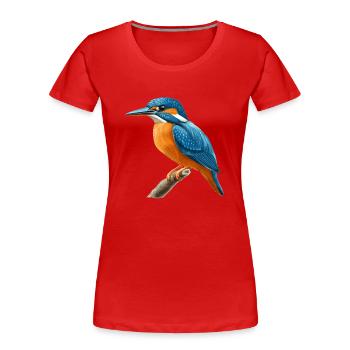 Eisvögel Eisvogel - Frauen Premium Bio T-Shirt - Rot - Vorne - Mia (176cm)