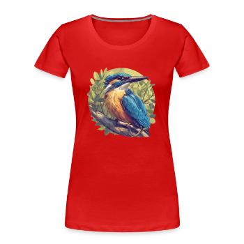 Eisvögel Eisvogel - Frauen Premium Bio T-Shirt - Rot - Vorne - Mia (176cm)