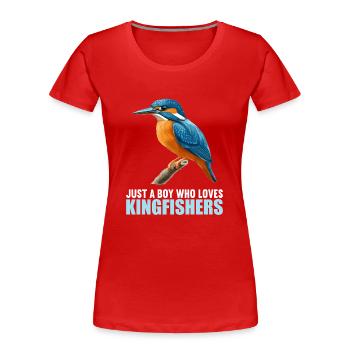 Eisvögel Eisvogel - Frauen Premium Bio T-Shirt - Rot - Vorne - Mia (176cm)