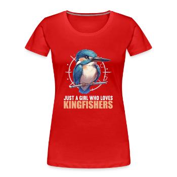 Eisvögel Eisvogel - Frauen Premium Bio T-Shirt - Rot - Vorne - Mia (176cm)