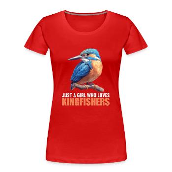 Eisvögel Eisvogel - Frauen Premium Bio T-Shirt - Rot - Vorne - Mia (176cm)