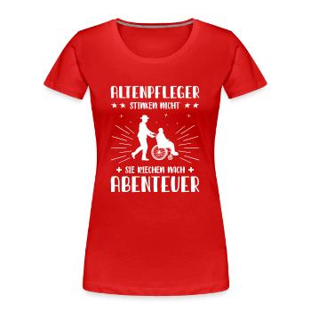 Altenpfleger Geschenk Altenpflege Pflegefachkraft - Frauen Premium Bio T-Shirt - Rot - Vorne - Mia (176cm)