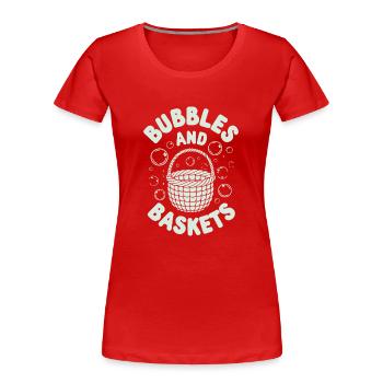 Unterwasser Korb Weben Skurrile Kunsthandwerk - Frauen Premium Bio T-Shirt - Rot - Vorne - Mia (176cm)
