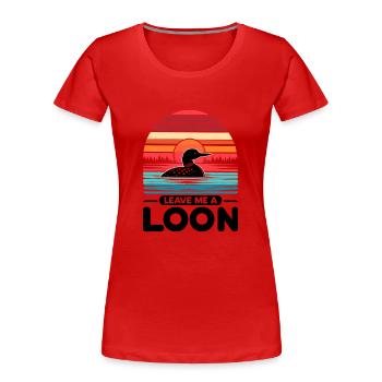 Laissez-moi un huard Birdwatching Birdwatcher Bird - T-shirt bio Premium Femme - rouge - Devant - Mia (176cm)