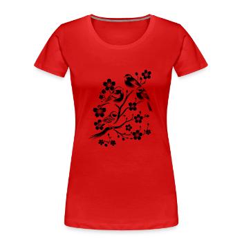 Vögel Vogelbeobachtung Vogelbeobachtung Vogelbeobachter - Frauen Premium Bio T-Shirt - Rot - Vorne - Mia (176cm)