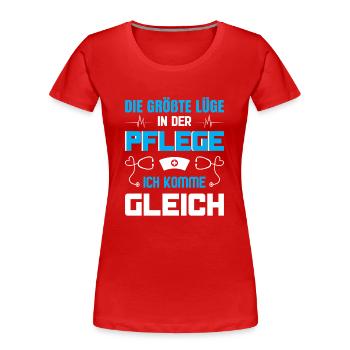 Altenpfleger Geschenk Altenpflege Pflegefachkraft - Frauen Premium Bio T-Shirt - Rot - Vorne - Mia (176cm)
