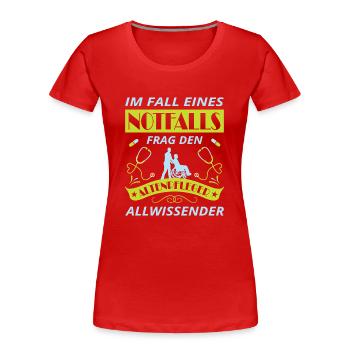 Altenpfleger Geschenk Altenpflege Pflegefachkraft - Frauen Premium Bio T-Shirt - Rot - Vorne - Mia (176cm)