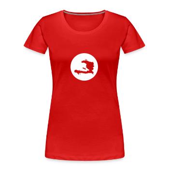 Haiti Karte Haitianische Haitianer - Frauen Premium Bio T-Shirt - Rot - Vorne - Mia (176cm)