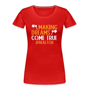 Immobilienmakler Makler Immobilien - Frauen Premium Bio T-Shirt - Rot - Vorne - Mia (176cm)