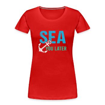 Kreuzfahrt Kreuzfahrtschiff Cruise Vintage Cruiser - Frauen Premium Bio T-Shirt - Rot - Vorne - Mia (176cm)