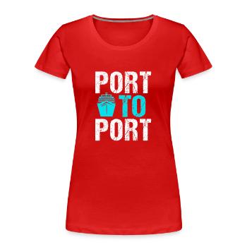 Kreuzfahrt Kreuzfahrtschiff Cruise Vintage Cruiser - Frauen Premium Bio T-Shirt - Rot - Vorne - Mia (176cm)