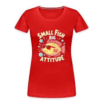 Kugelfisch-meereslebewesen-enthusiasten Quirky - Frauen Premium Bio T-Shirt - Rot - Vorne - Mia (176cm)