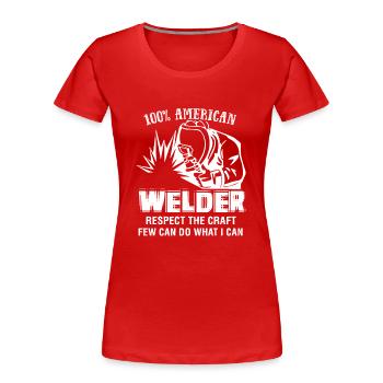 Welder Proud To Be A Welder - Women's Premium Organic T-Shirt - red - Front - Mia (176cm)