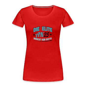 Promotion 2025 Diplôme d’études secondaires Matura - T-shirt bio Premium Femme - rouge - Devant - Mia (176cm)