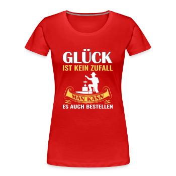 Schornsteinfeger Herren - Frauen Premium Bio T-Shirt - Rot - Vorne - Mia (176cm)