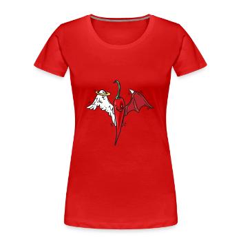 Chilly himmlisch scharf Pepperonie - Frauen Premium Bio T-Shirt - Rot - Vorne - Mia (176cm)