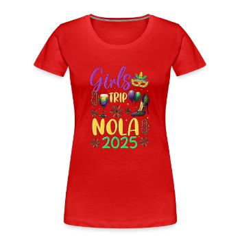Girls Trip NOLA 2025 - Frauen Premium Bio T-Shirt - Rot - Vorne - Mia (176cm)
