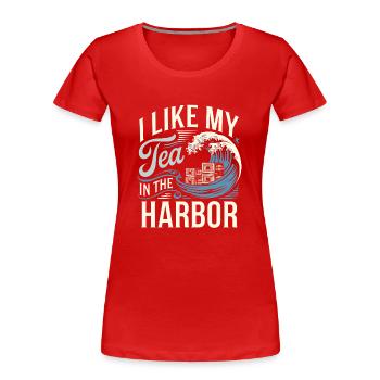 Boston Tea 1773 American Revolution Historic - Frauen Premium Bio T-Shirt - Rot - Vorne - Mia (176cm)