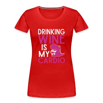 Wine Tasting Funny Wine Lover - Frauen Premium Bio T-Shirt - Rot - Vorne - Mia (176cm)