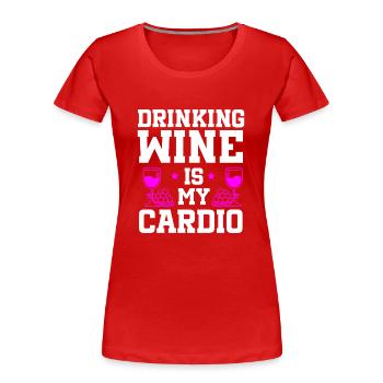 Wine Tasting Funny Wine Lover - Frauen Premium Bio T-Shirt - Rot - Vorne - Mia (176cm)