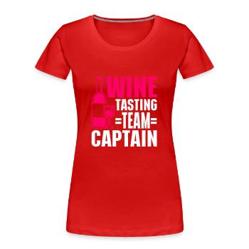 Wine Tasting Funny Wine Lover - Frauen Premium Bio T-Shirt - Rot - Vorne - Mia (176cm)