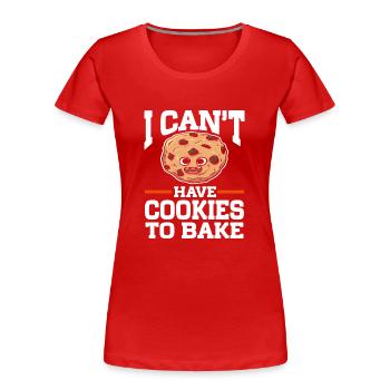 Baking Bakery Baker - Frauen Premium Bio T-Shirt - Rot - Vorne - Mia (176cm)