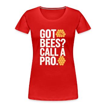 Bee Removal Specialist Live Swarm Rescue - Women's Premium Organic T-Shirt - red - Front - Mia (176cm)