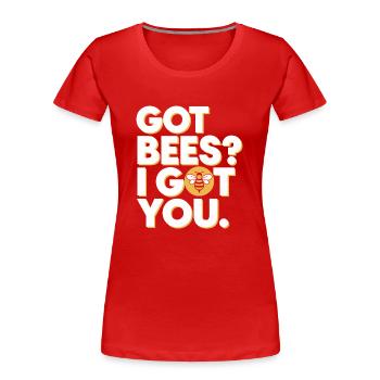 Bee Removal Specialist Live Swarm Rescue - Women's Premium Organic T-Shirt - red - Front - Mia (176cm)