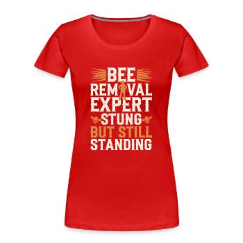 Bee Removal Specialist Live Swarm Rescue - Women's Premium Organic T-Shirt - red - Front - Mia (176cm)