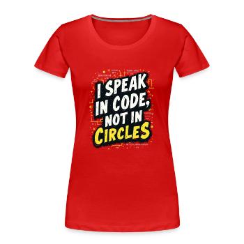 Analyste de données Spécialiste Big Data Business - T-shirt bio Premium Femme - rouge - Devant - Mia (176cm)