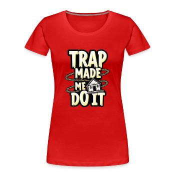 Producteur de musique 808 Bass Hip-hop Beatmaker - T-shirt bio Premium Femme - rouge - Devant - Mia (176cm)