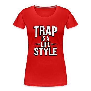 Producteur 808 Bass Hip-hop Beatmaker - T-shirt bio Premium Femme - rouge - Devant - Mia (176cm)