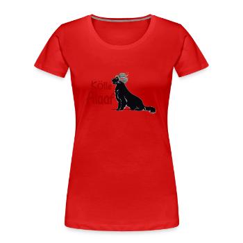 Kölle Alaaf Hund Kölle Alaaf Dog - Frauen Premium Bio T-Shirt - Rot - Vorne - Mia (176cm)