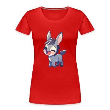 Mules Mule - T-shirt bio Premium Femme - rouge - Devant - Mia (176cm)