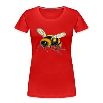 CONTOUR DES BOURDONS - T-shirt bio Premium Femme - rouge - Devant - Mia (176cm)