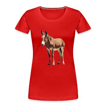 Mules Mule - T-shirt bio Premium Femme - rouge - Devant - Mia (176cm)