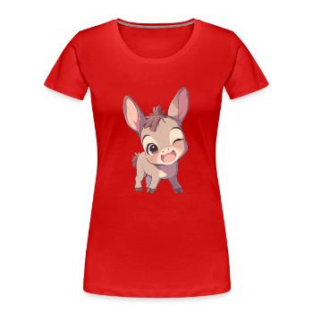 Mules Mule - T-shirt bio Premium Femme - rouge - Devant - Mia (176cm)