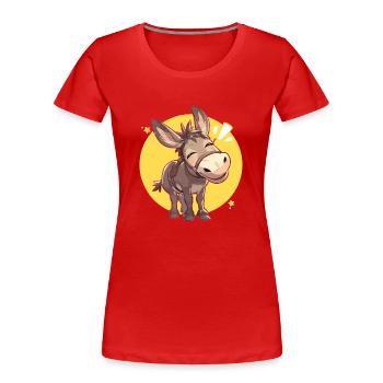 Mules Mule - T-shirt bio Premium Femme - rouge - Devant - Mia (176cm)