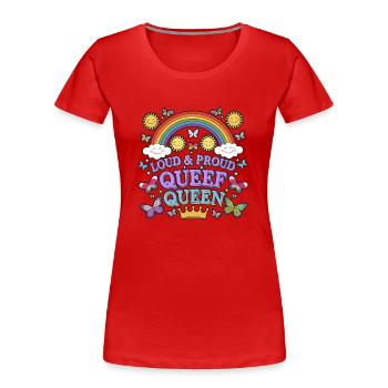 Queef Queen Queefed Humor für Erwachsene Queefing - Frauen Premium Bio T-Shirt - Rot - Vorne - Mia (176cm)