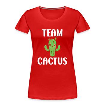 Cactus - T-shirt bio Premium Femme - rouge - Devant - Mia (176cm)