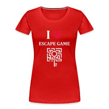 Fluchtspiel - Frauen Premium Bio T-Shirt - Rot - Vorne - Mia (176cm)