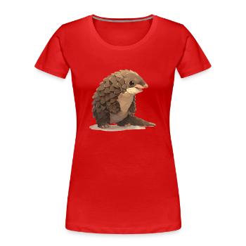 Pangolins Pangolin Pangolin - T-shirt bio Premium Femme - rouge - Devant - Mia (176cm)