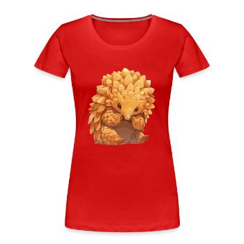 Pangolins Pangolin Pangolin - T-shirt bio Premium Femme - rouge - Devant - Mia (176cm)