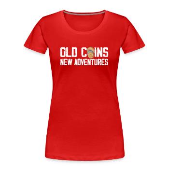 Numismatische Münze Römische Sammlung - Frauen Premium Bio T-Shirt - Rot - Vorne - Mia (176cm)
