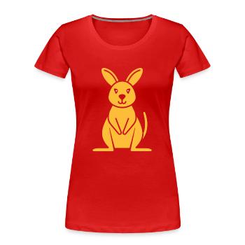 Wallaby - Frauen Premium Bio T-Shirt - Rot - Vorne - Mia (176cm)
