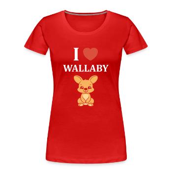 Wallaby - Frauen Premium Bio T-Shirt - Rot - Vorne - Mia (176cm)