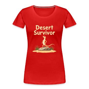 Scinque Reptile Amoureux Exotique Lézard Fièvre catarrhale ovine - T-shirt bio Premium Femme - rouge - Devant - Mia (176cm)