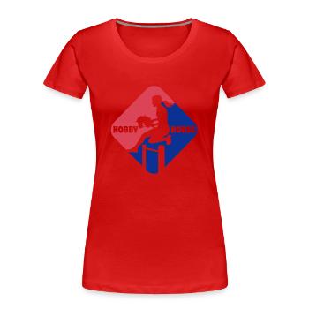 Cheval de loisir - Cheval de loisir - Équitation - Cadeau - T-shirt bio Premium Femme - rouge - Devant - Mia (176cm)