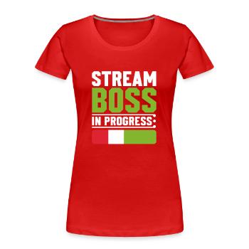 Gaming Streamer Live-streaming Gamer Inhalte - Frauen Premium Bio T-Shirt - Rot - Vorne - Mia (176cm)