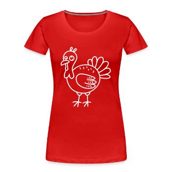 turkey - Women's Premium Organic T-Shirt - red - Front - Mia (176cm)
